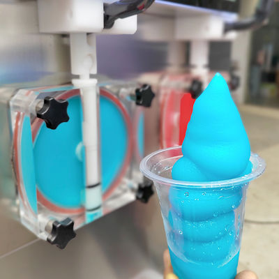 kopen 2 smaken nieuwe slush machine met led licht bevroren cocktails margarita granita smoothies slushy machine online vervaardiging