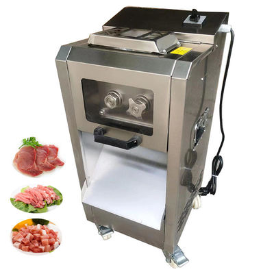 kopen Automatische 3 mm commerciële Bacon Fresh Meat Slicer Machine Klein rond mes online vervaardiging