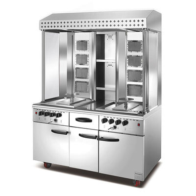 kopen Elektrische & Gas Verticaal / Staand Type Commerciële Shawarma Machine Verstelbaar Voor Kip BBQ Grill online vervaardiging