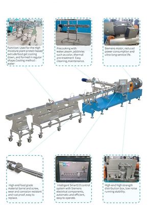 kopen Textured Vegan Protein Making Machinery Low Moisture Plant Based Meat Making Machine online vervaardiging