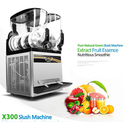 15+15L commerciële slush machine te koop 220V/110V 500W met LCD touch switch