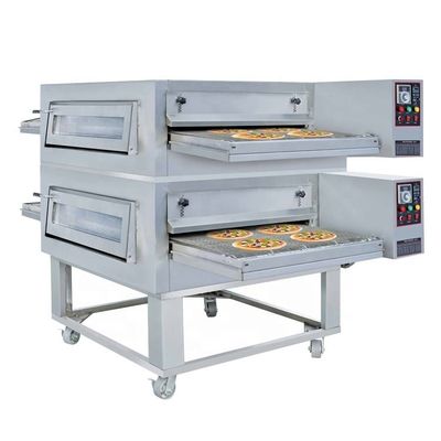 Commerciële elektrische pizzaoven met vervoerband voor het bakken van pizza