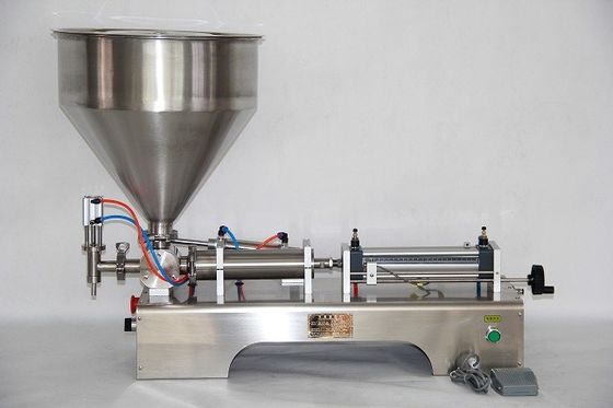 Semi-automatische pneumatische verpakkingsmachine gevuld met honing pindakaas ketchup soja saus jam fles