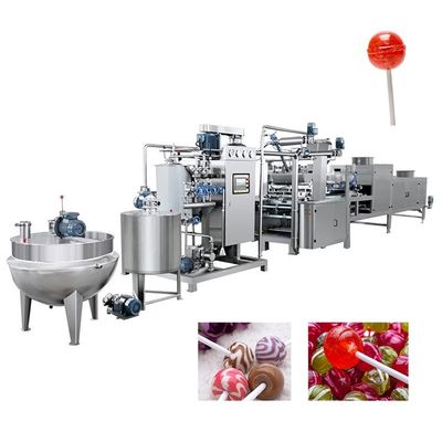 304 Flat Lollipop Making Machine / Candy Production Line 100-600 kg/uur