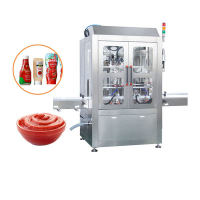 Volledig automatische zuigerpomp ketchup tomatenpasta flessen vulmachine productielijn tomaten saus verpakkingsmachine