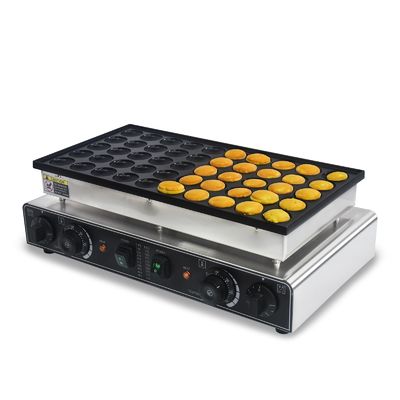 50pcs commerciële poffertjes maker elektrische pannenkoeken maker niet-klevend coating roestvrij staal lichaam snack machine voor snack bar